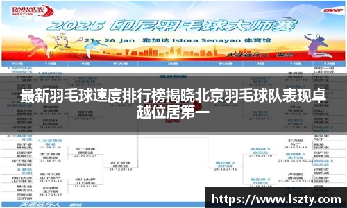 最新羽毛球速度排行榜揭晓北京羽毛球队表现卓越位居第一