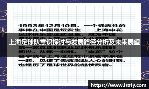 上海足球队意识探讨与发展路径分析及未来展望